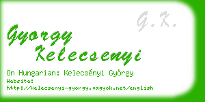 gyorgy kelecsenyi business card